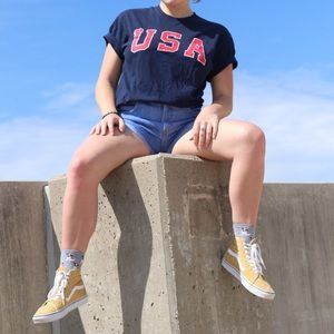 Navy USA Tee